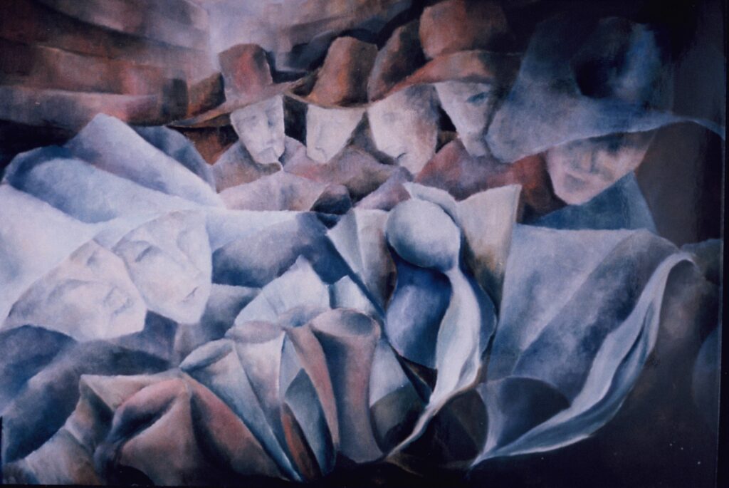 The Gathering 1992 24"x38" oil on canvas